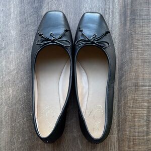Sam Edelman Elegant Black Leather Ballet Flats